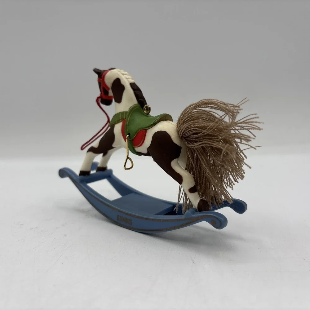 Hallmark Keepsake Ornament 1985 Rocking Horse 5th In Rocking Horse SeriesVintage